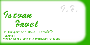 istvan havel business card